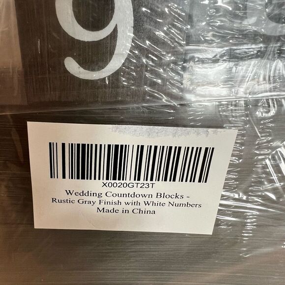 Wedding Countdown Calendar Wooden Blocks for Engagement or Bridal Shower NEW - Picture 2 of 6